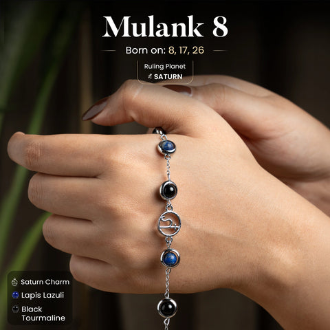 Mulank 8 Saturn | Crystal Bracelet for Women