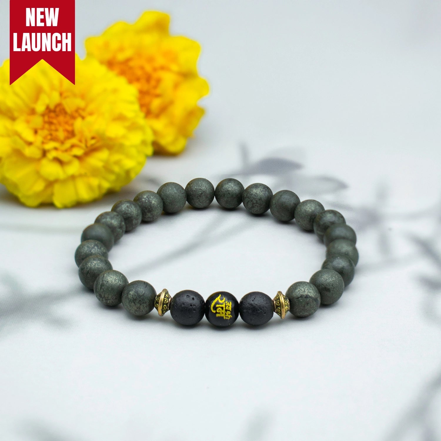 pyrite stone bracelet