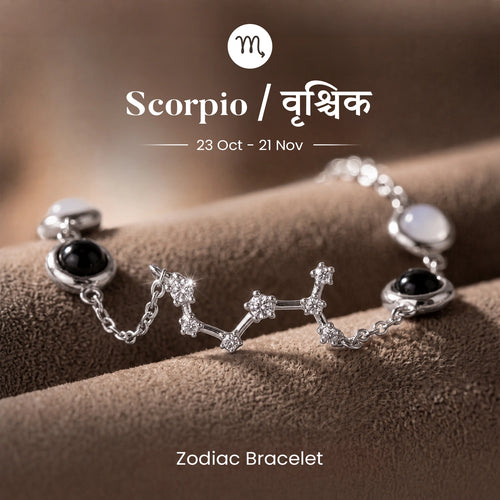 Scorpio (वृश्चिक राशि) Zodiac Constellation Bracelet for Women