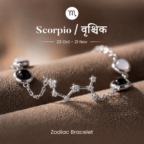 Scorpio (वृश्चिक राशि) Zodiac Constellation Bracelet for Women