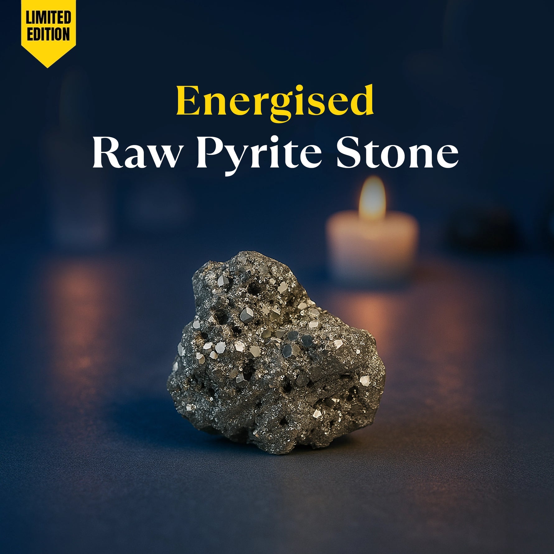 energised raw pyrite stone