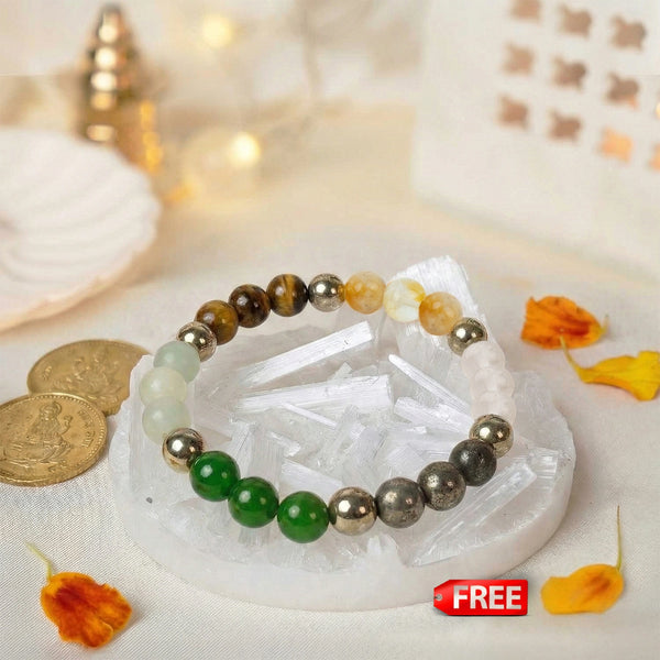 Dhan Yog Bracelet with FREE Raw Selenite Plate