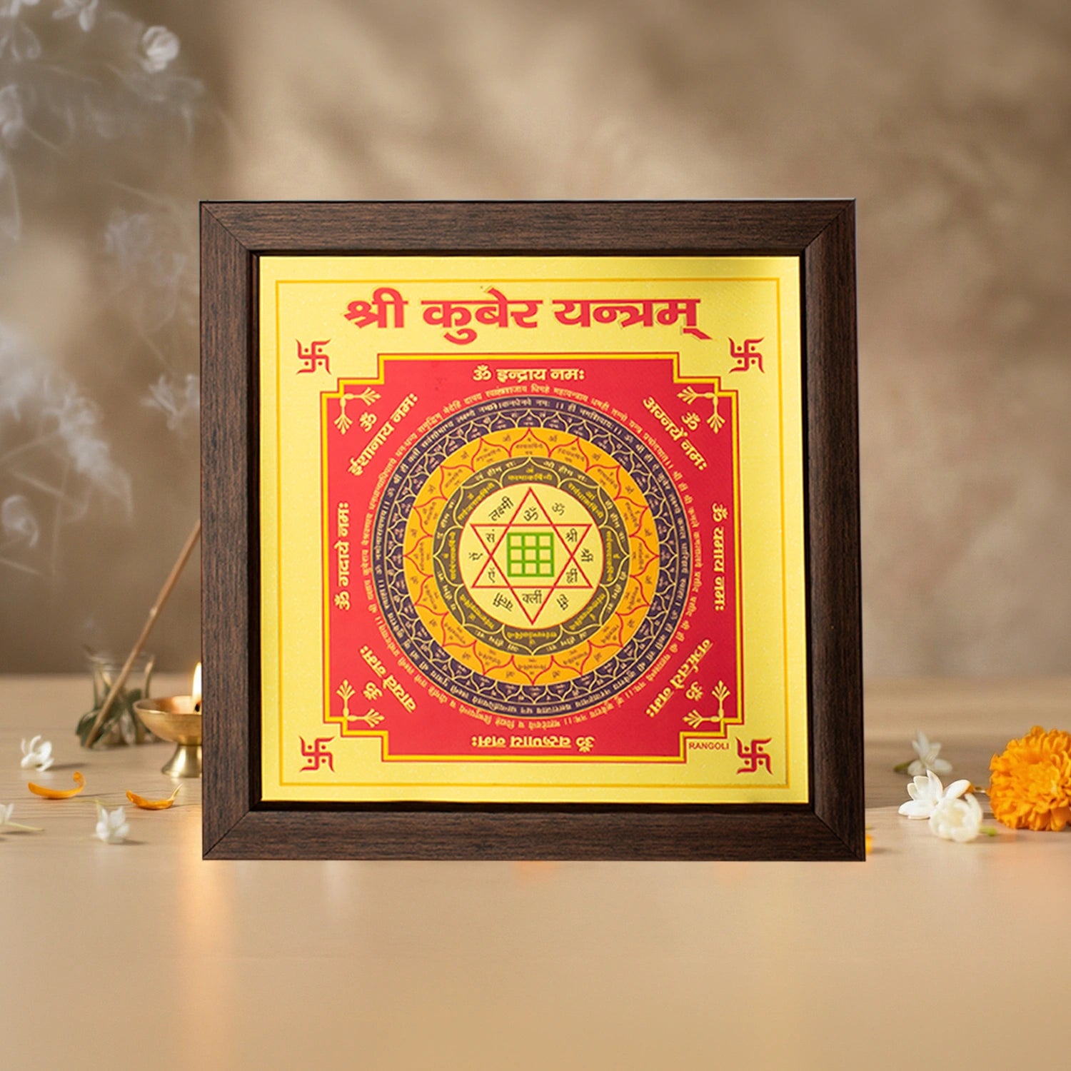 Shree Kuber Yantra (9×9 inch) with Frame