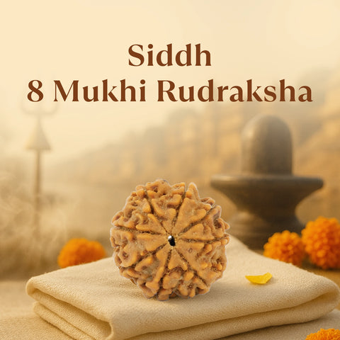 Kashi Siddh Nepal Origin 8 Mukhi Rudraksha -  18mm - 22mm