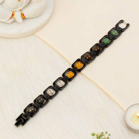 Metal Dhan Yog Bracelet - Black