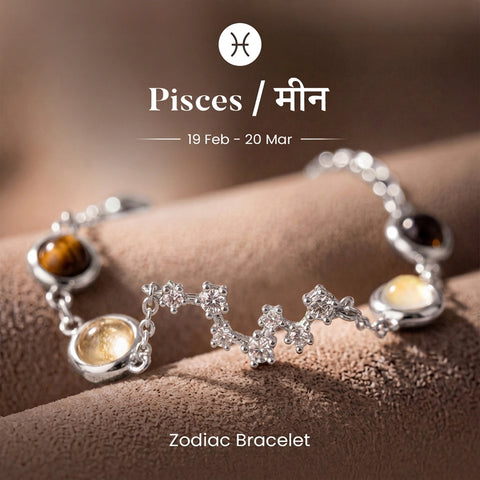 Pisces (मीन राशि) Zodiac Constellation Bracelet for Women