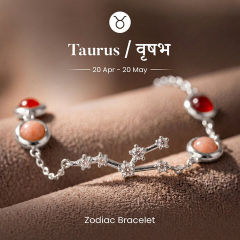 Taurus (वृषभ राशि) Zodiac Constellation Bracelet for Women