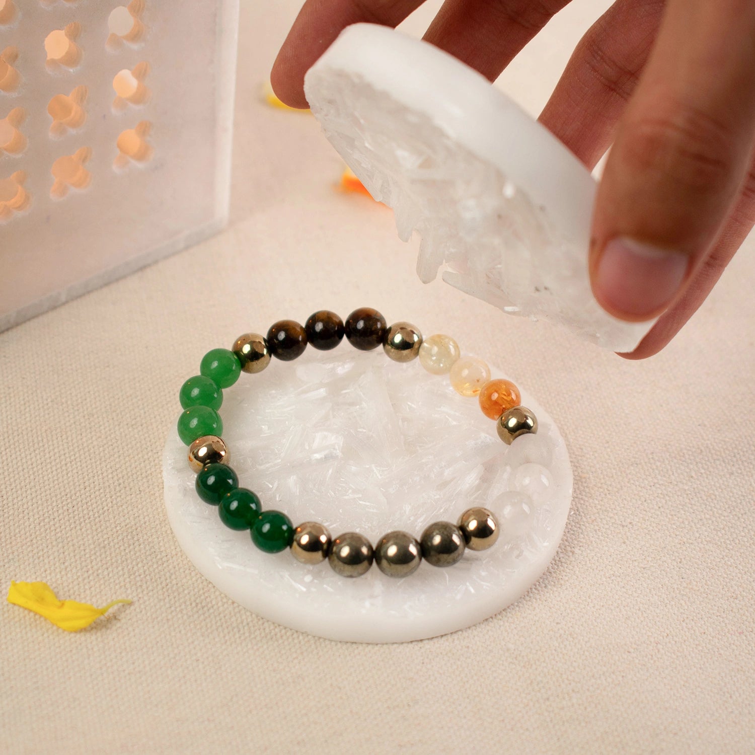 Sampurn Dhan Super Combo with Double Raw Selenite Plate