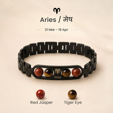 Aries Zodiac Metal Bracelet