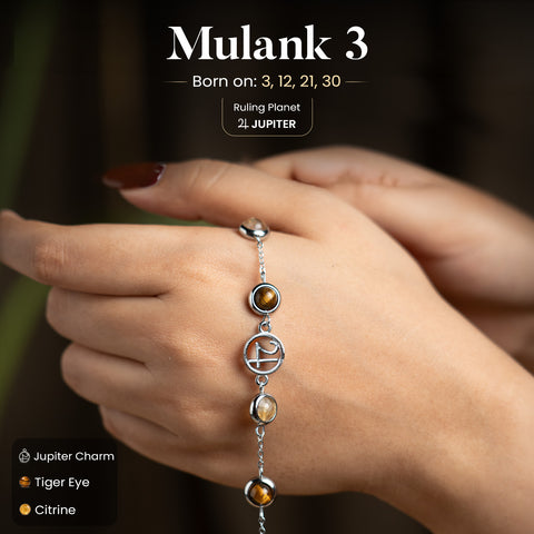 Mulank 3 Jupiter | Crystal Bracelet for Women