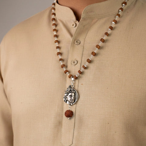 Shiv Rudraksha Mala with Adiyogi Shiv Pendant