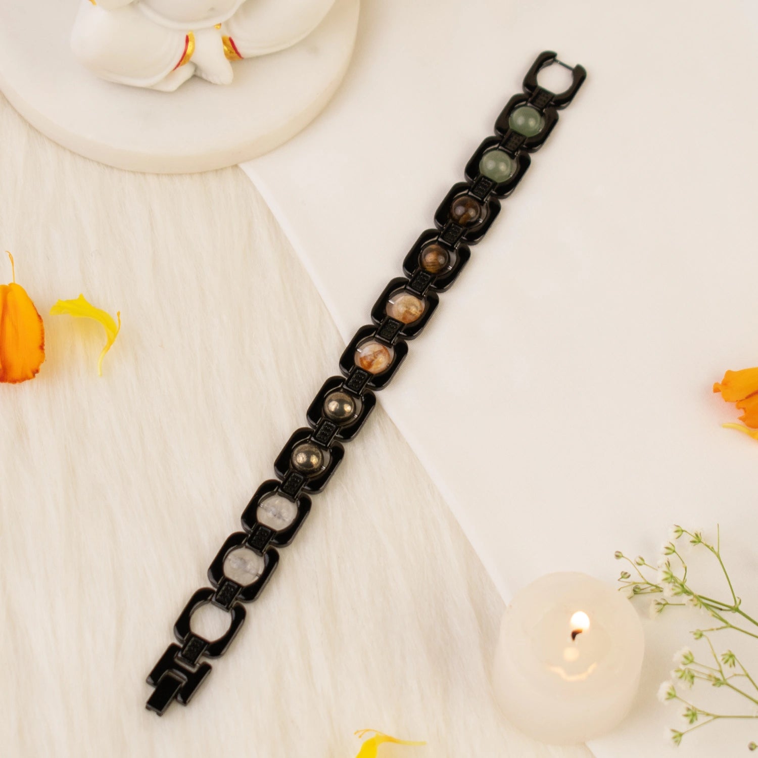 Metal Dhan Yog Bracelet - Black