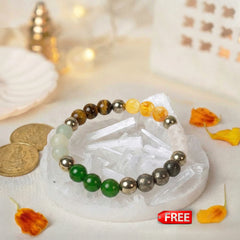 Dhan Yog Bracelet with FREE Raw Selenite Plate