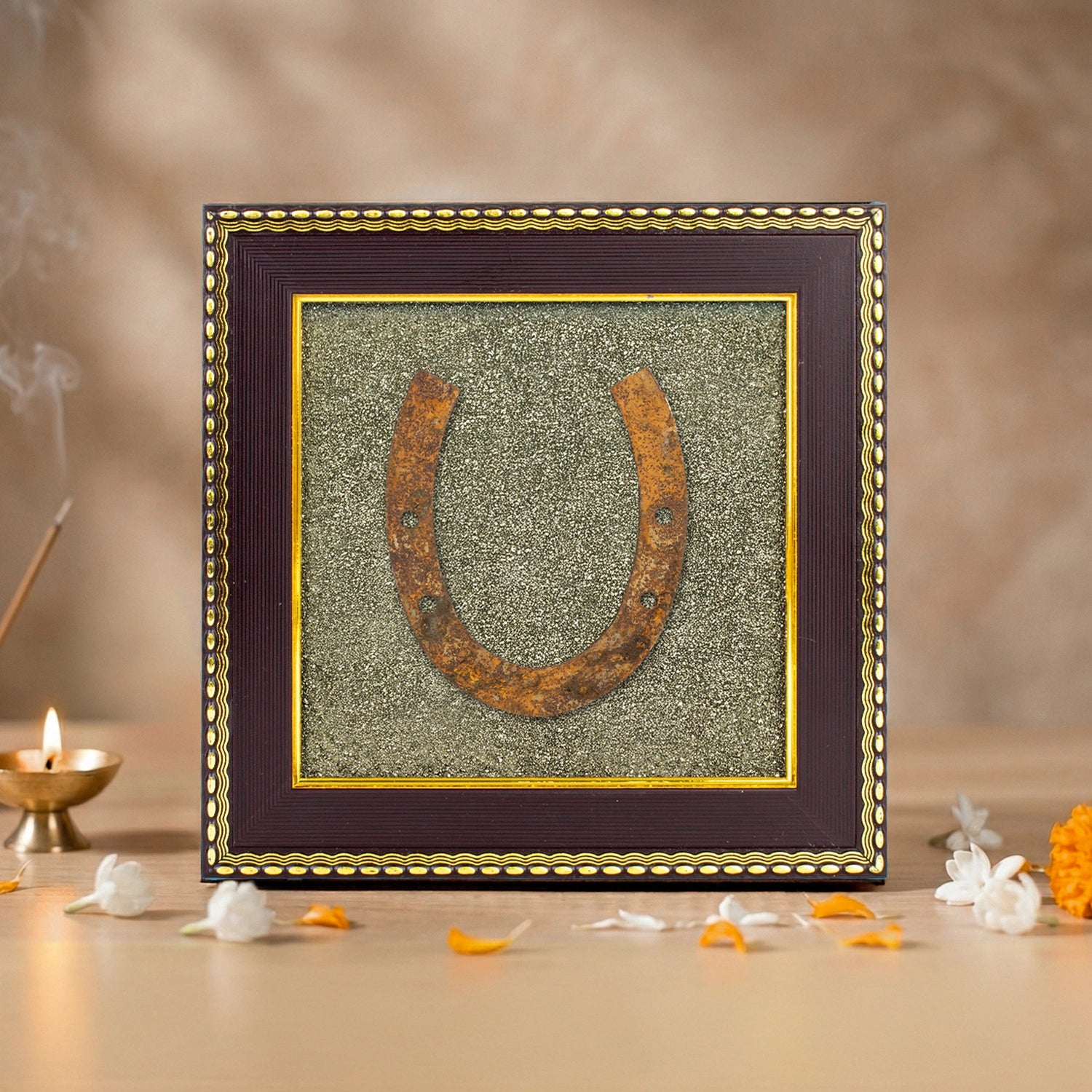 Ghode Ki Naal on Raw Pyrite Frame