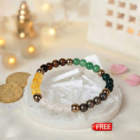 Dhan Yog 6mm Bracelet With Free Raw Selenite Plate