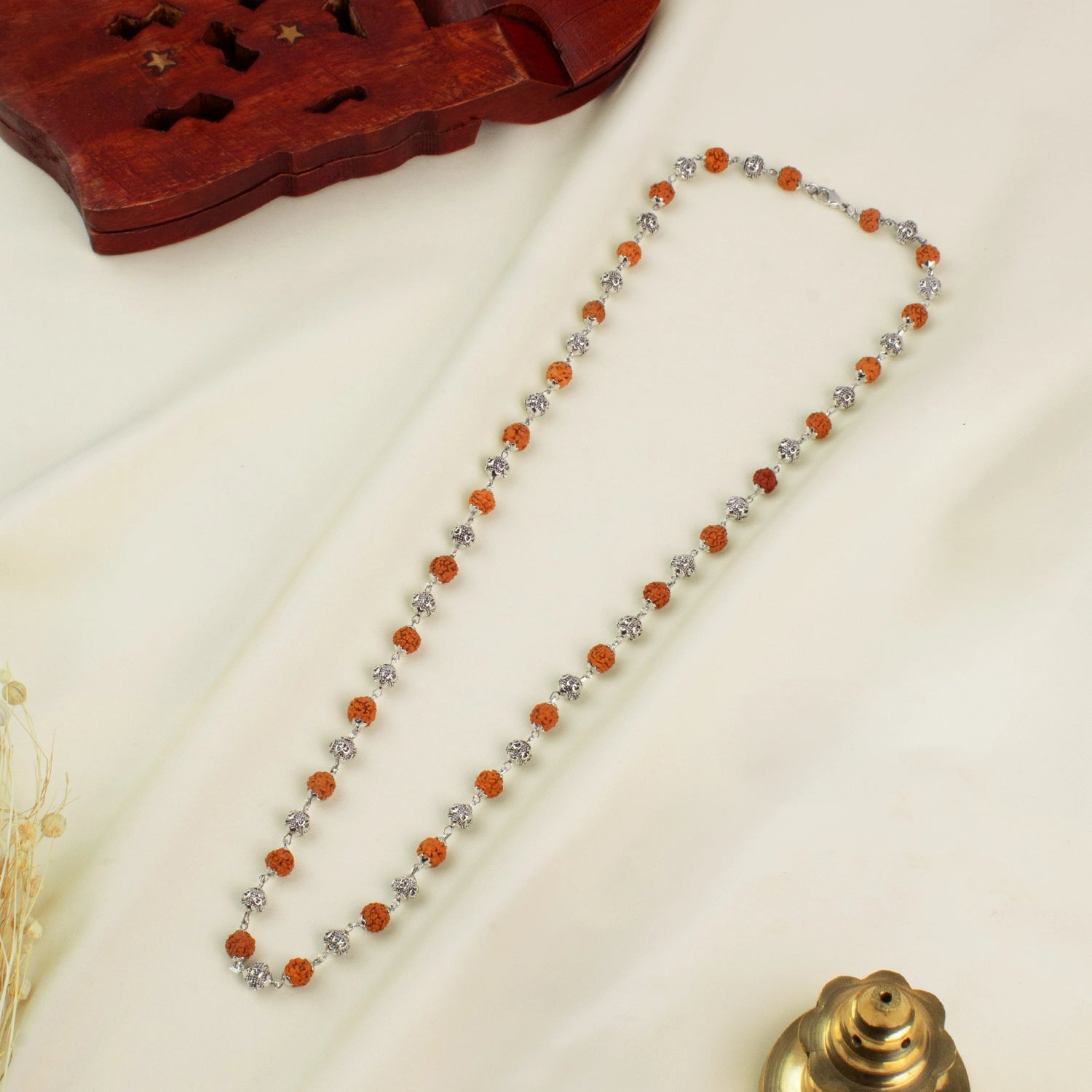 OM Bead Rudraksha Mala