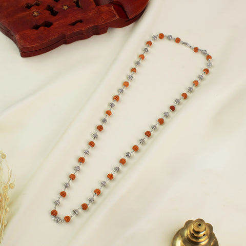 OM Bead Rudraksha Mala