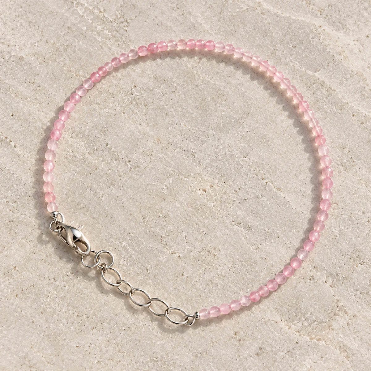 2mm Rose quartz Bracelet