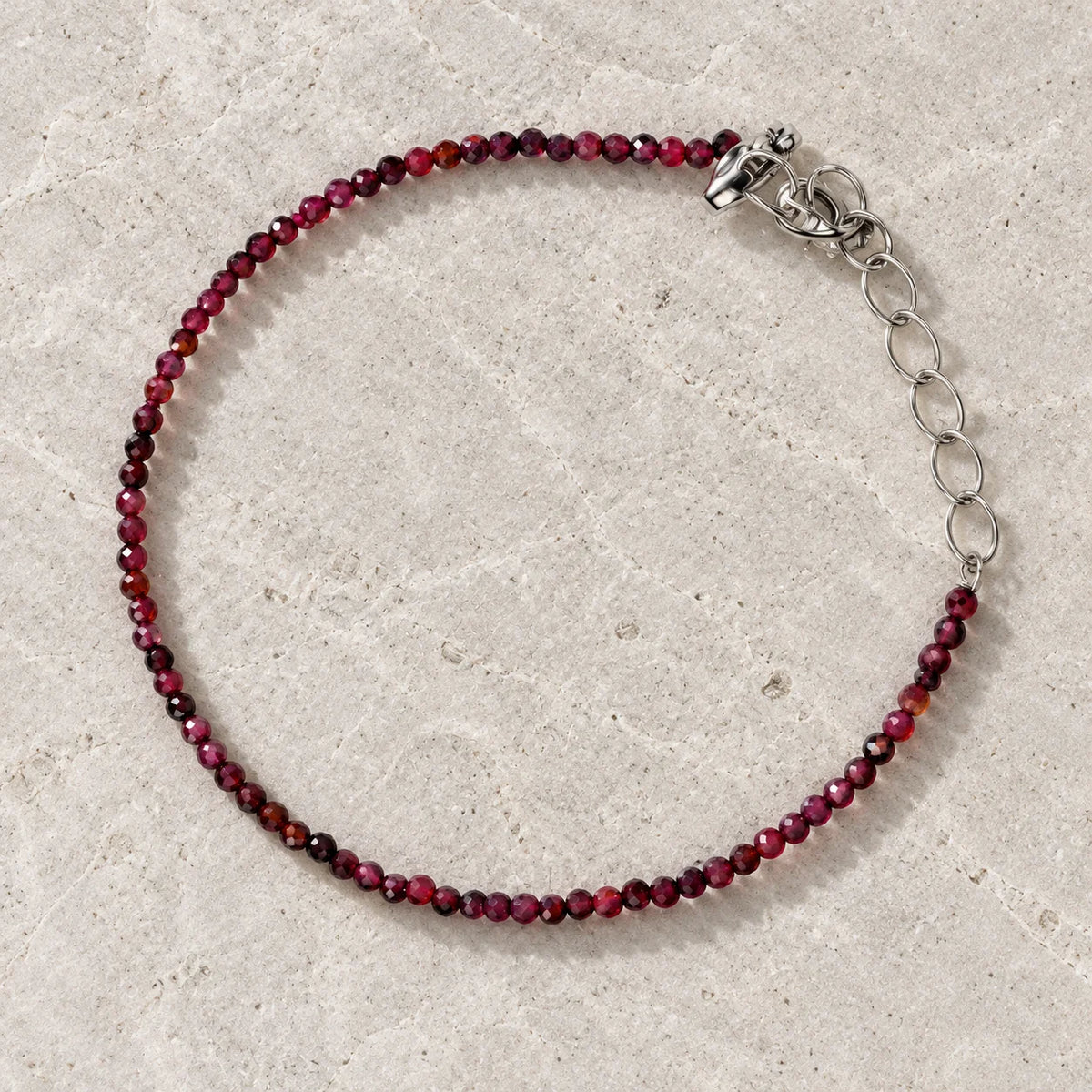 2mm Garnet Bracelet
