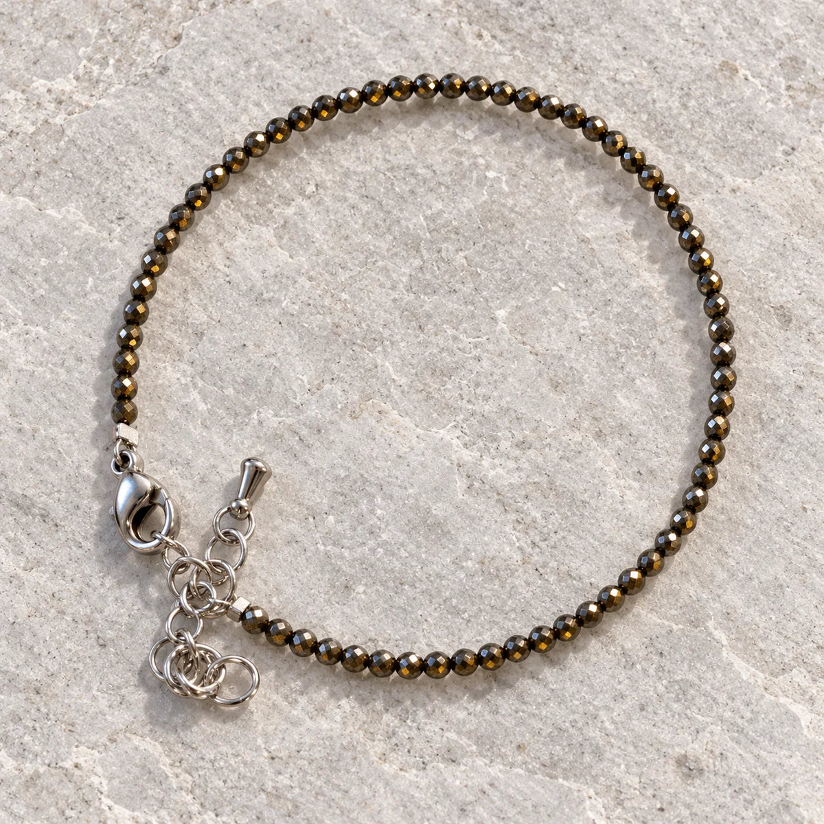 2mm Pyrite Bracelet