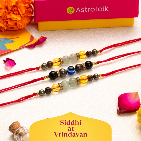 3-in-1 Rakhi Set – 2 Dhan Yog, 1 Raj Yog (Pack of 3)