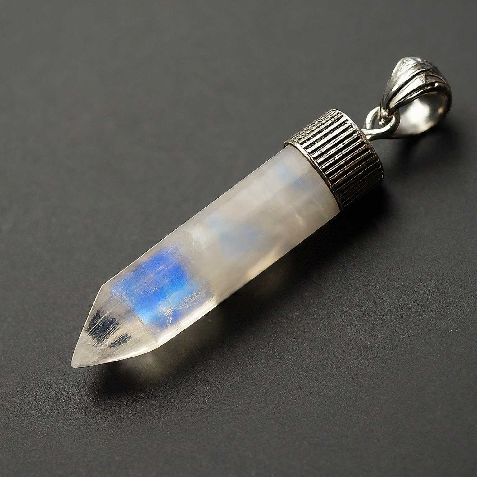 Rainbow Moonstone Pendant- Pendant.