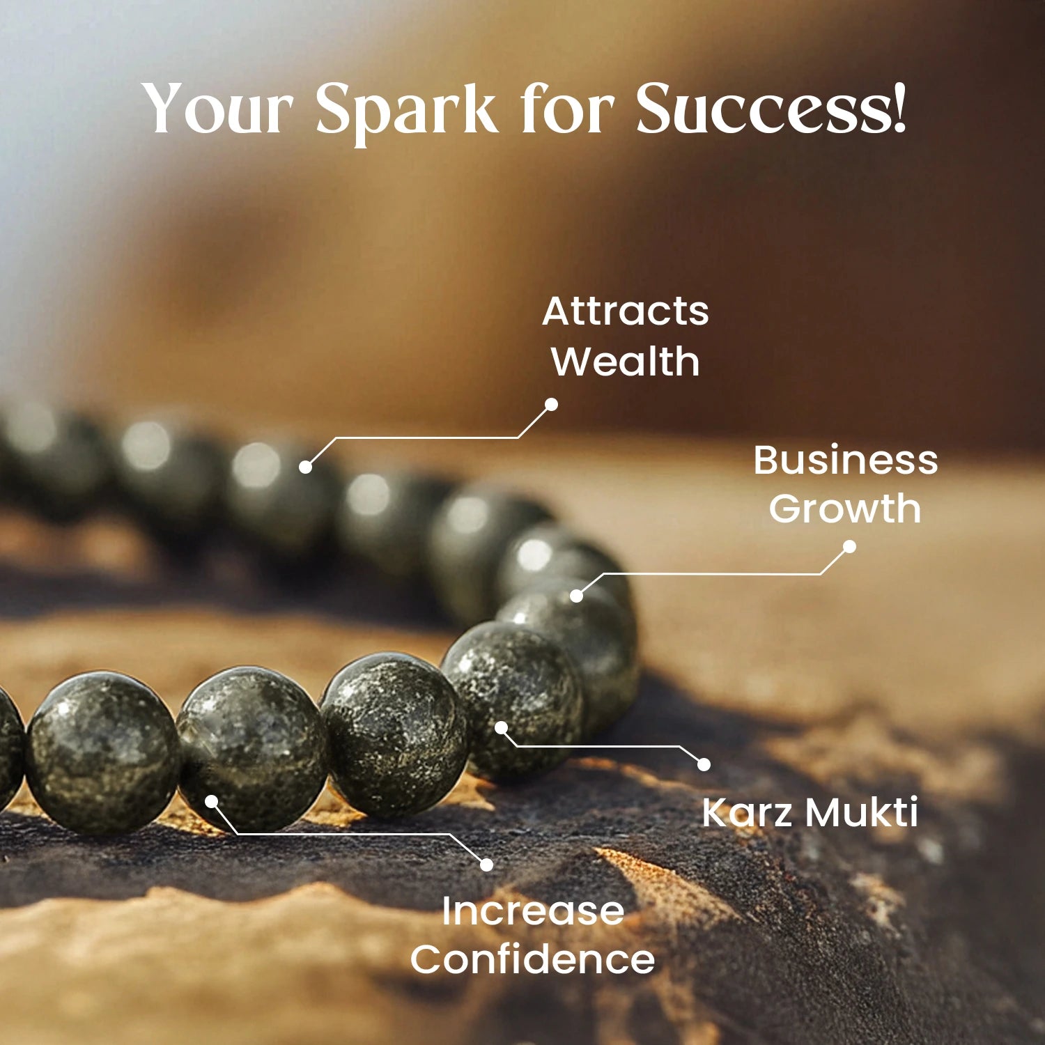 raw pyrite bracelet