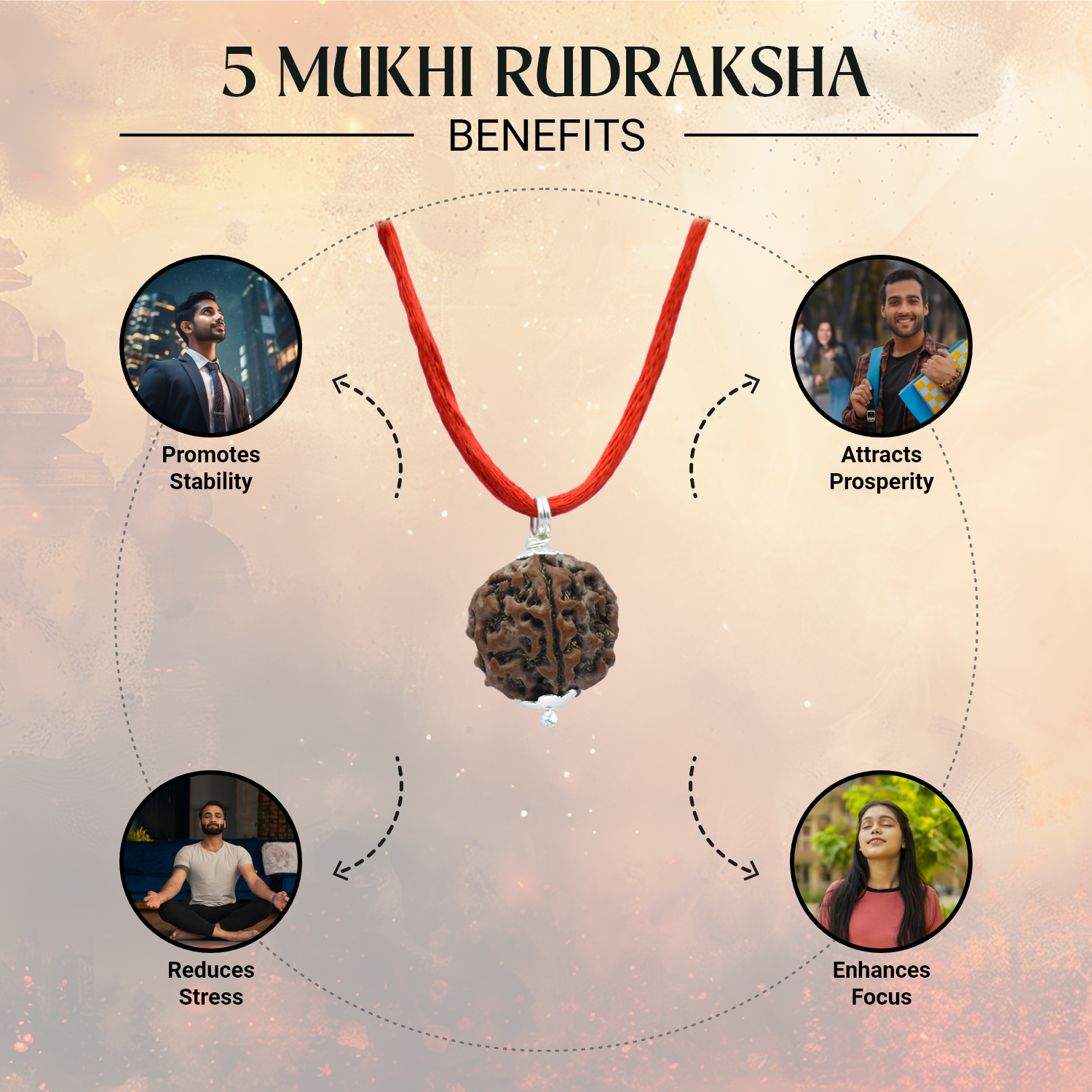 Nepal Origin 5 Mukhi Rudraksha- .