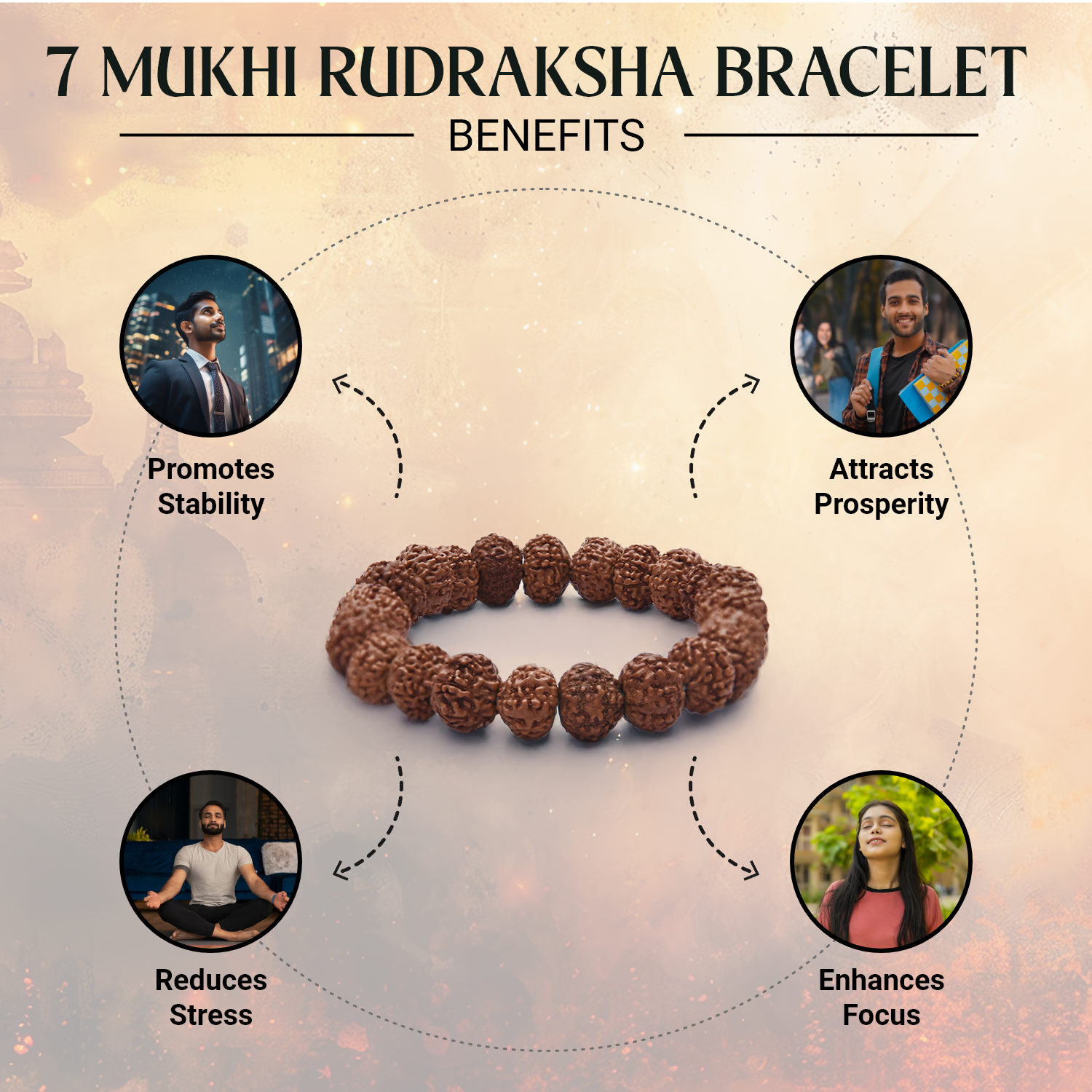 7 Mukhi Rudraksha Bracelet