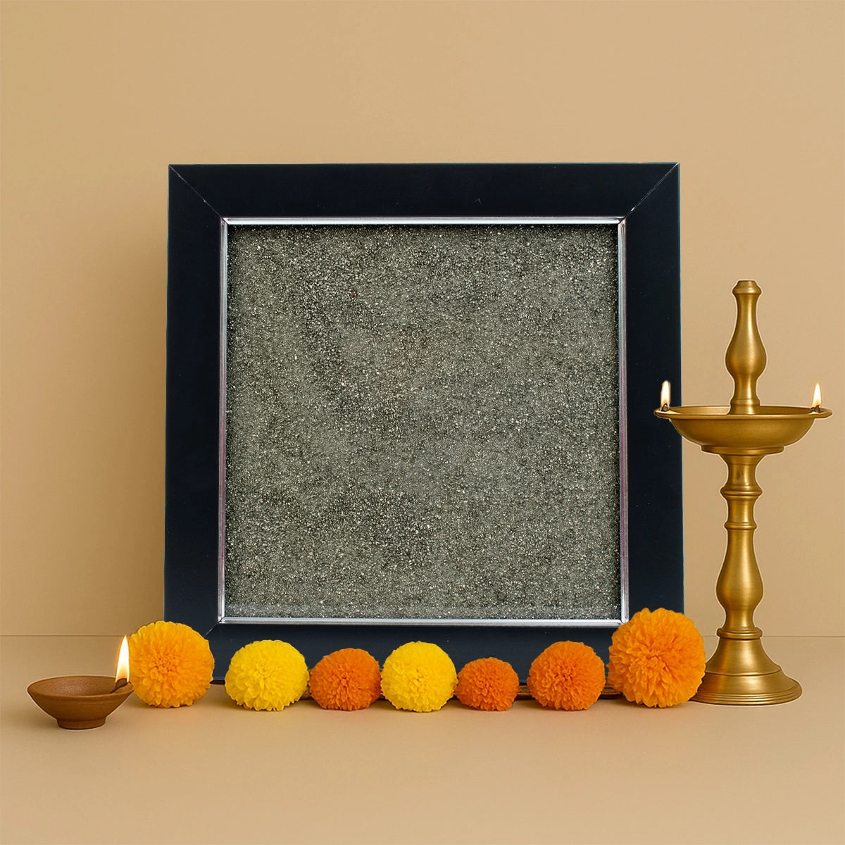 Raw Pyrite Dust Frame