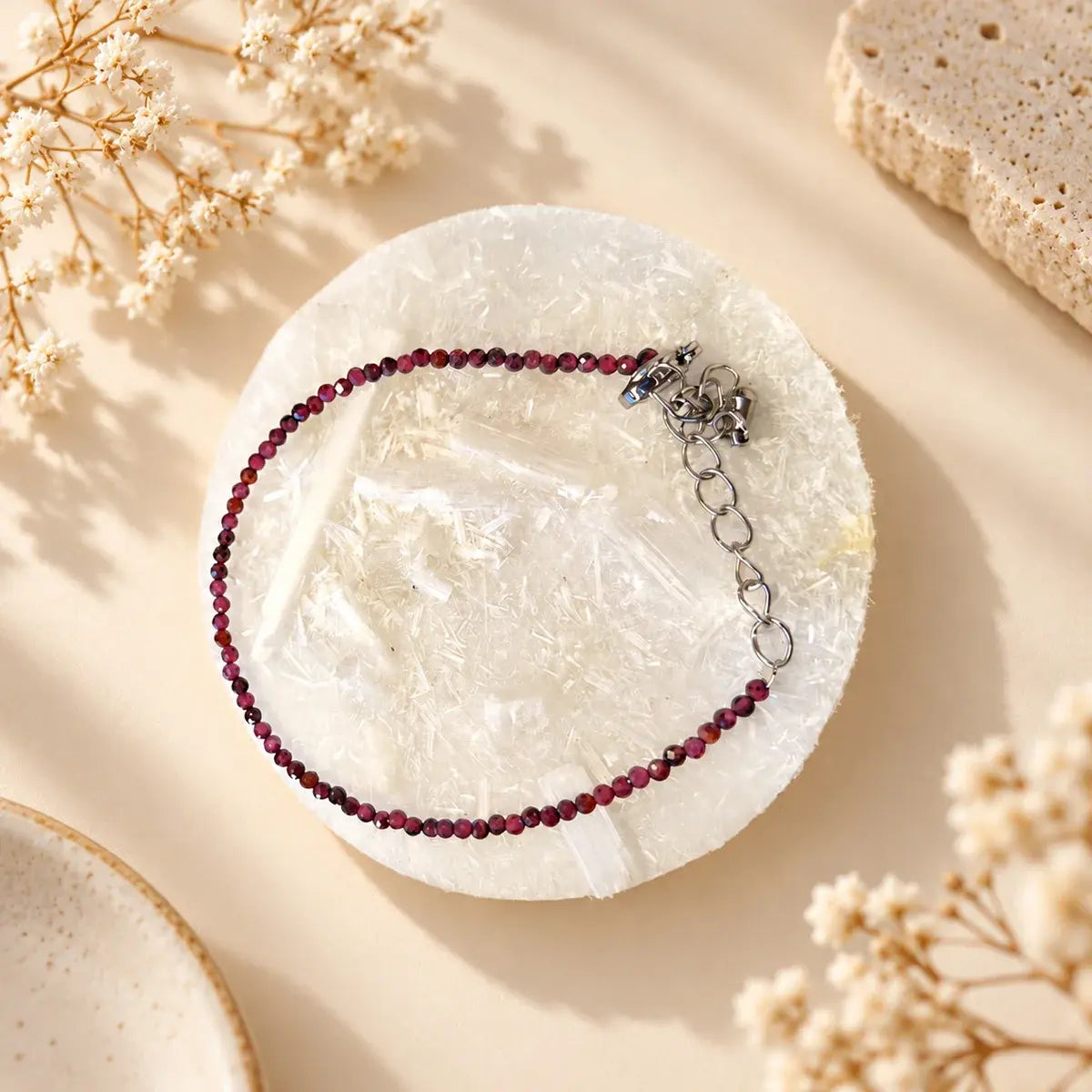 2mm Garnet Bracelet