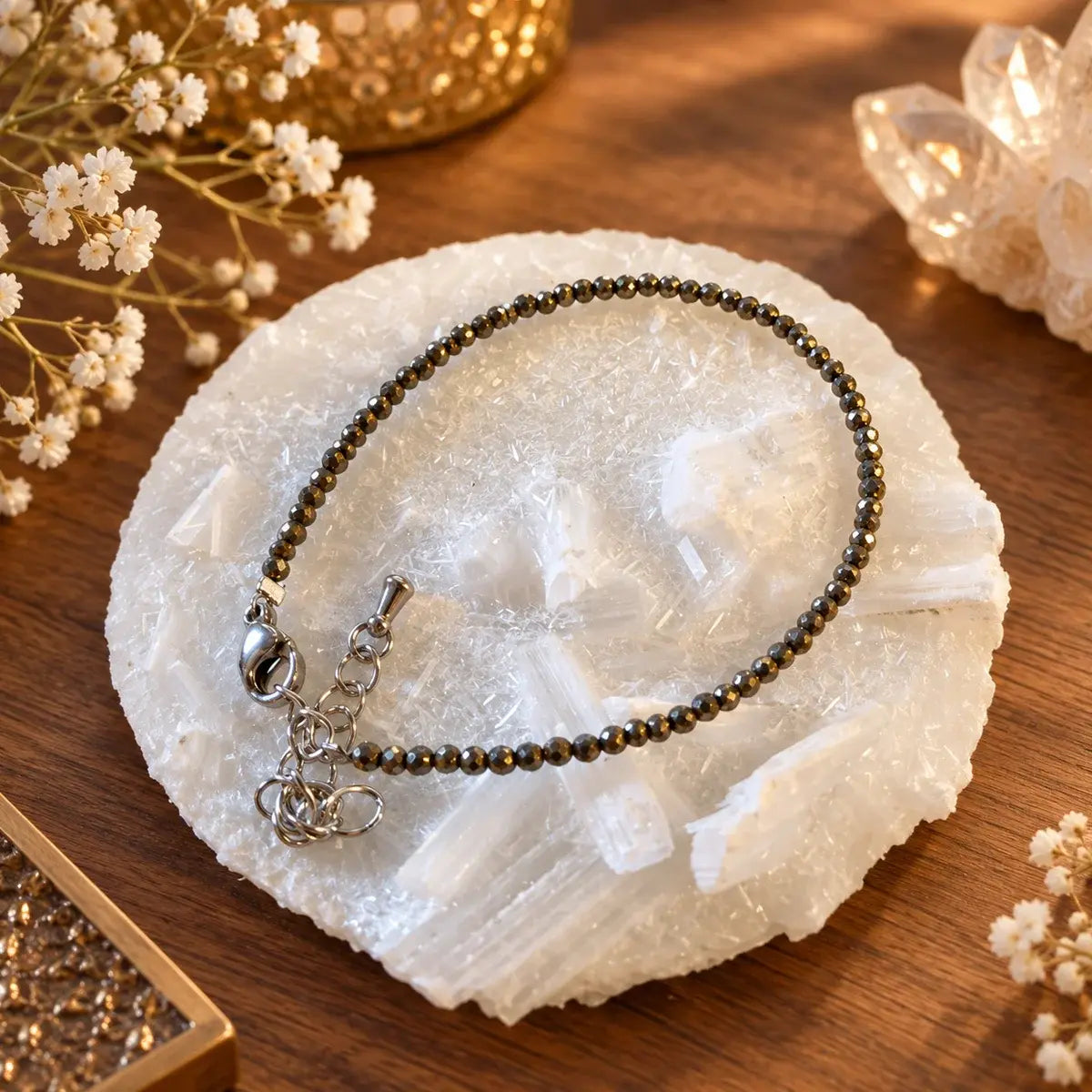 2mm Pyrite Bracelet