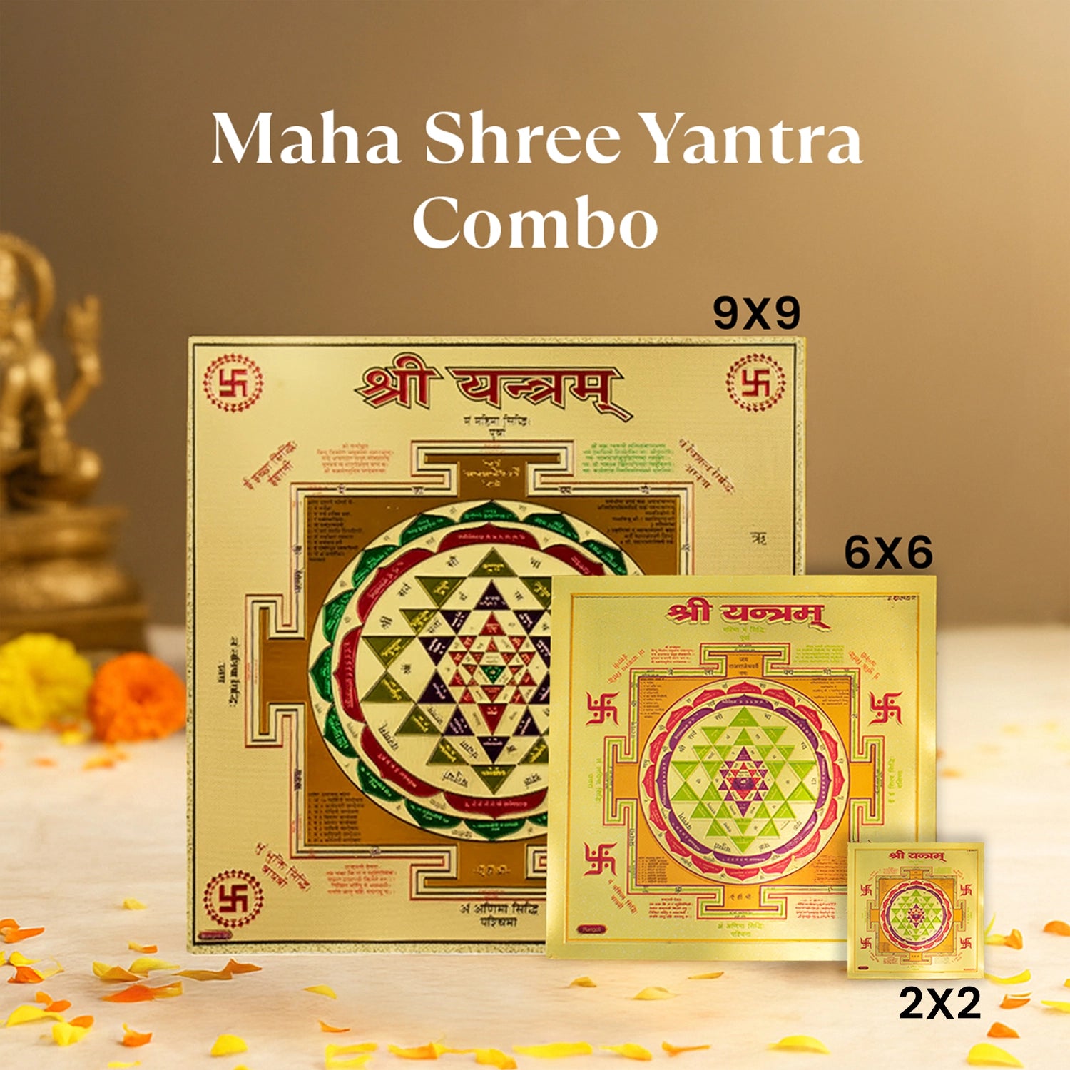 Maha Shree Yantra Combo (Pack of 3)