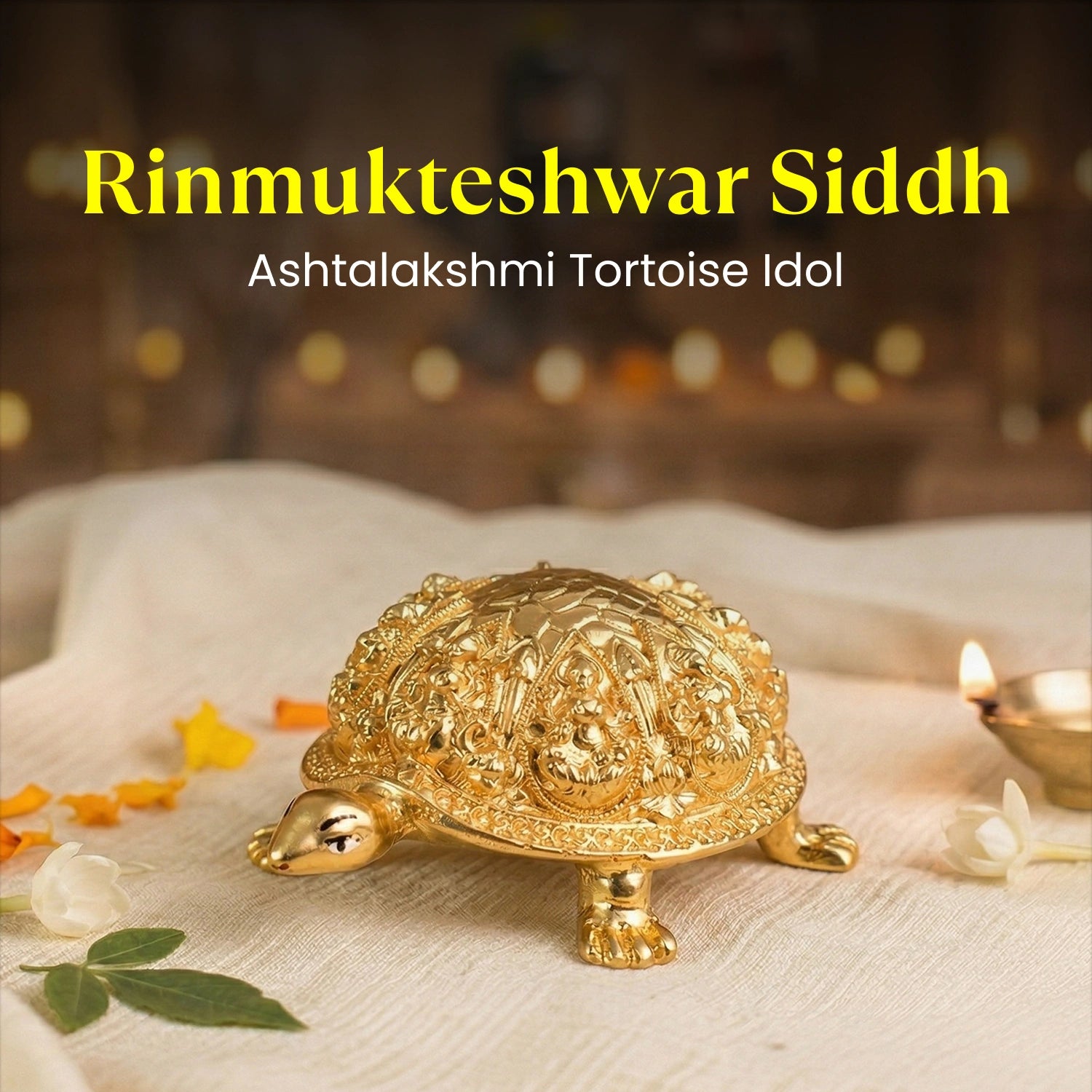 Rinmukteshwar Siddh Ashtalakshmi Tortoise Idol