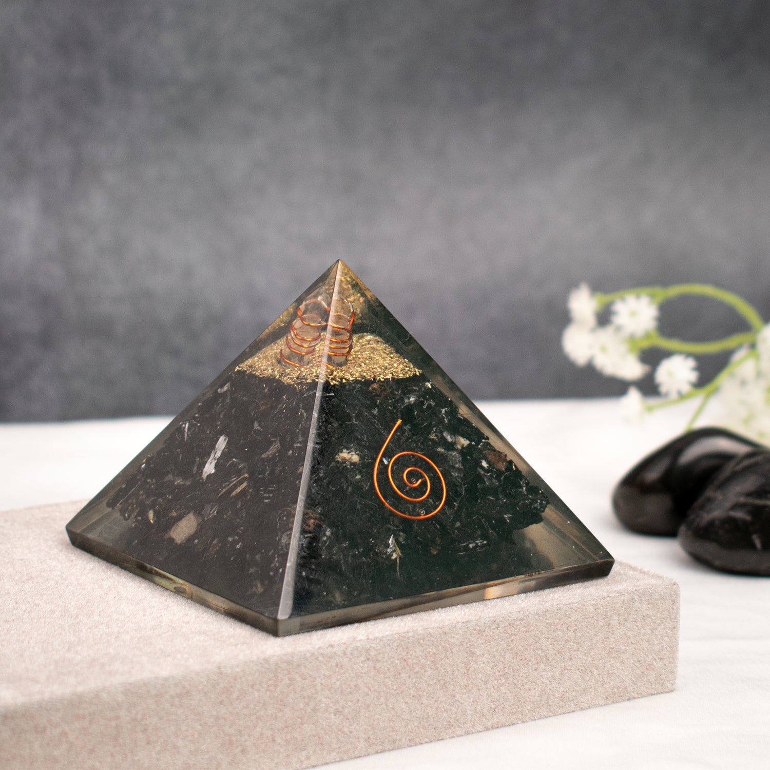 Black Obsidian Orgonite Pyramid