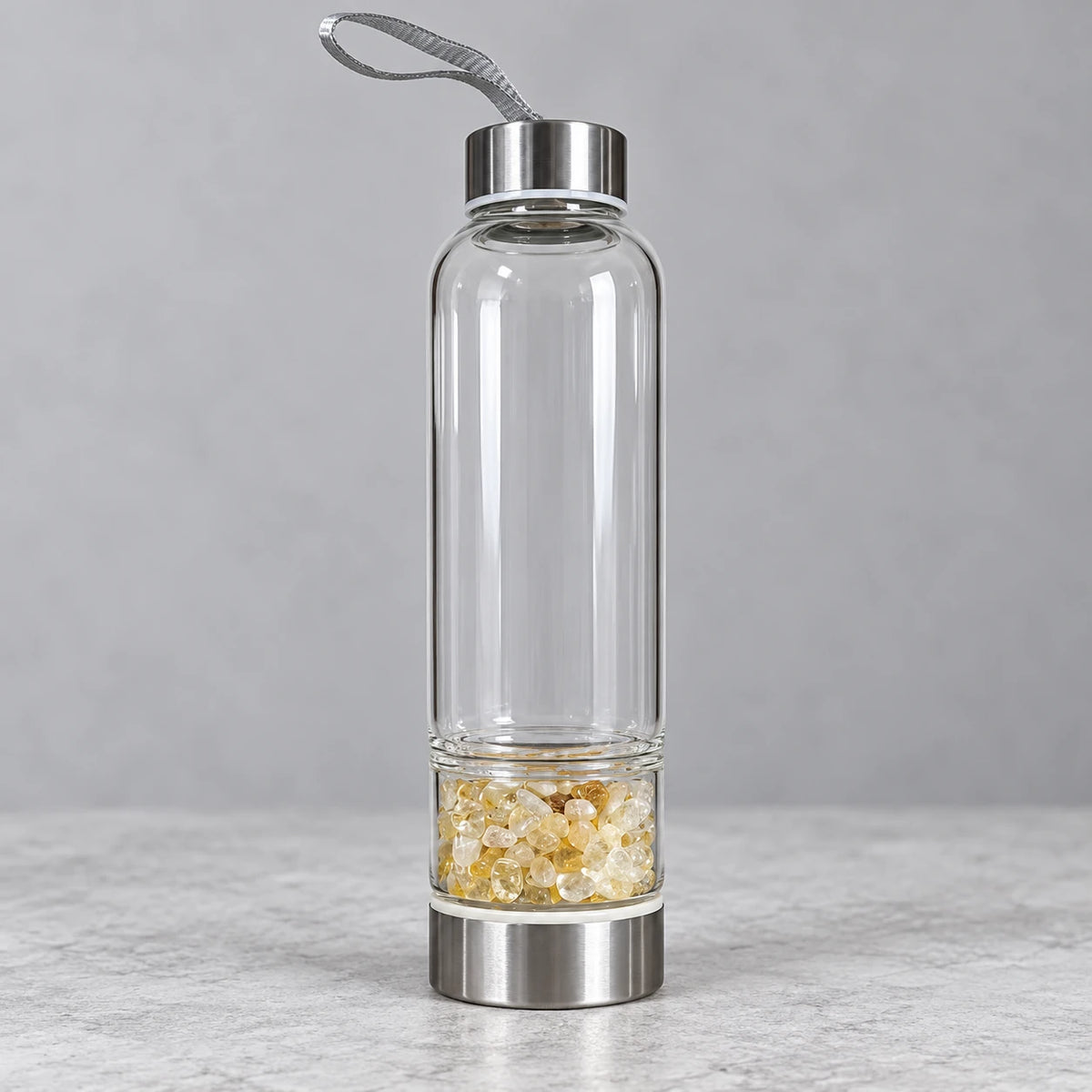 Crystal Glass Bottle (Citrine)