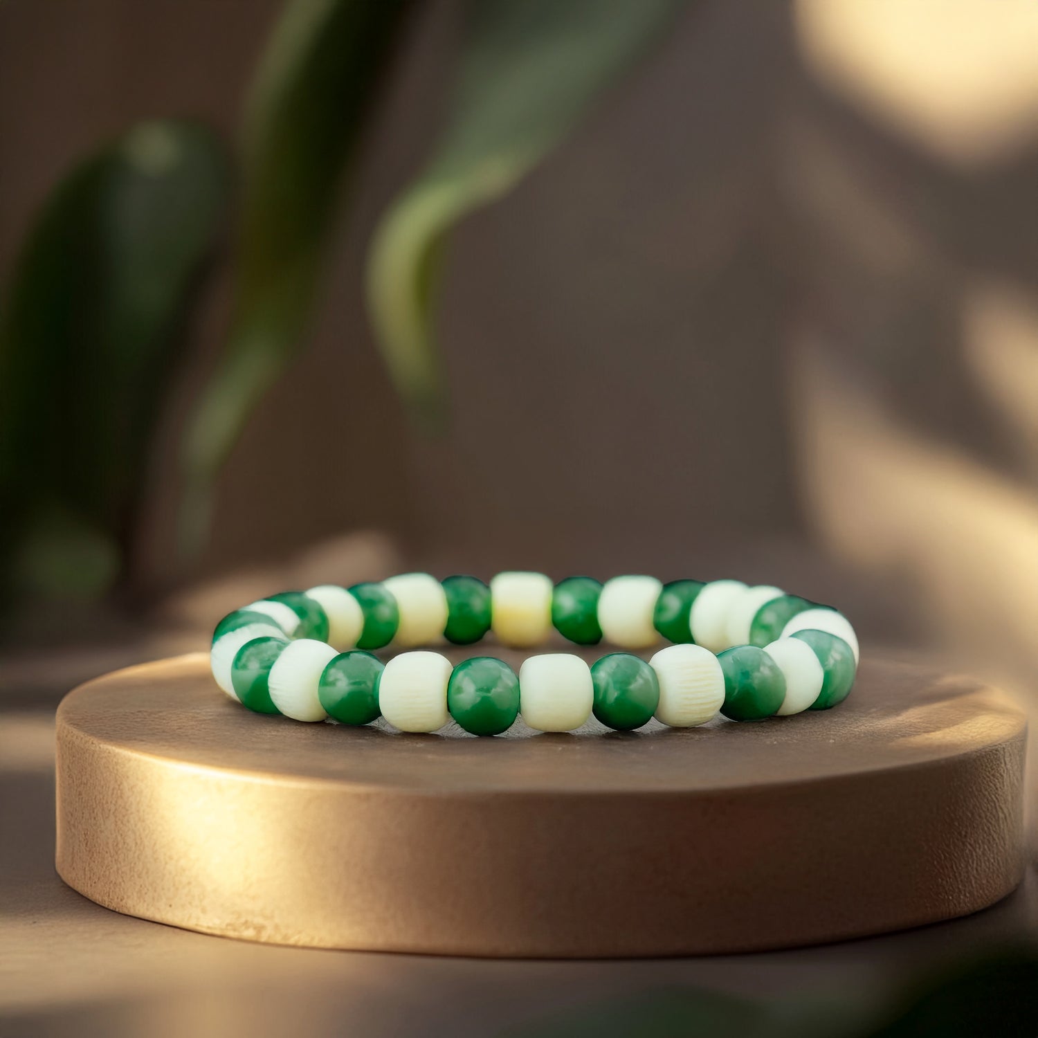 Green Aventurine With Tulsi Bracelet