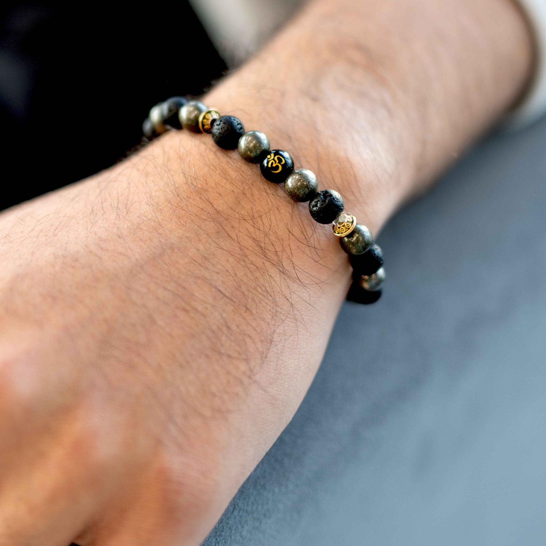 pyrite bracelet for men