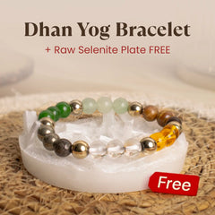 Dhan Yog Bracelet with FREE Raw Selenite Plate