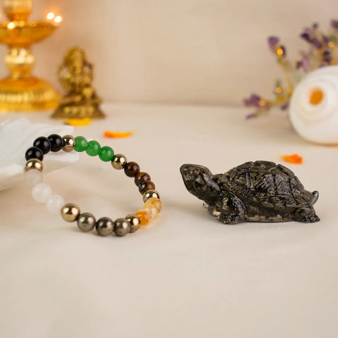 Dhan Lakshmi Bracelet with Vastu Pyrite Tortoise (Kachhua)