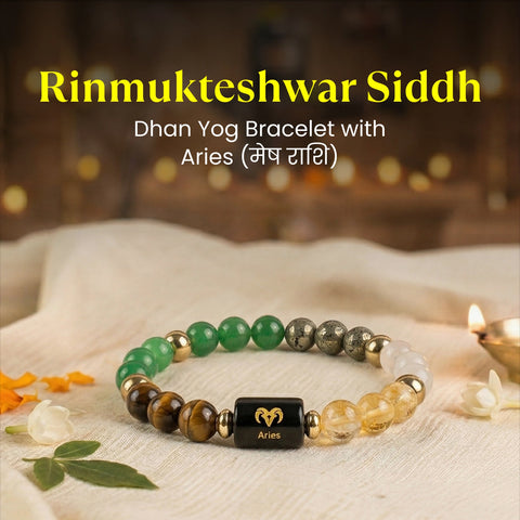 Rinmukteshwar Siddh Dhan Yog Bracelet with Zodiac Charm