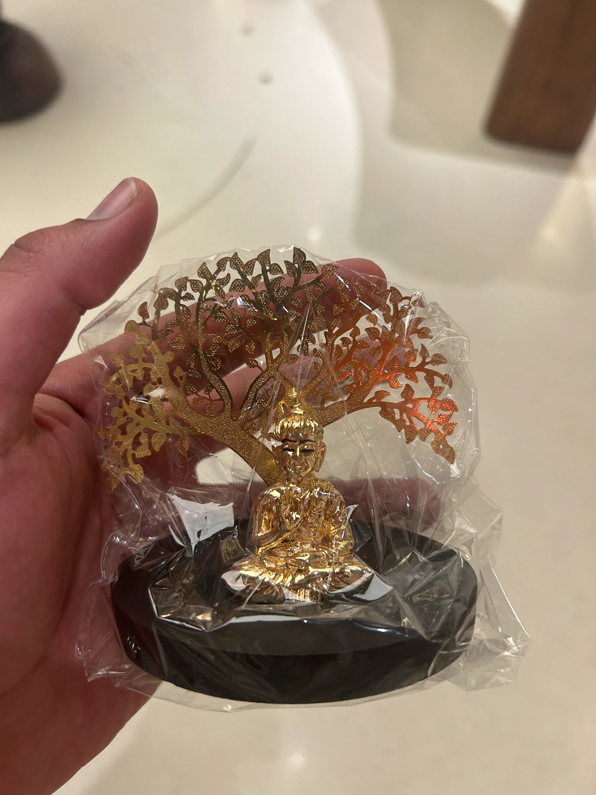 24K Gold Plated Buddha with Tree