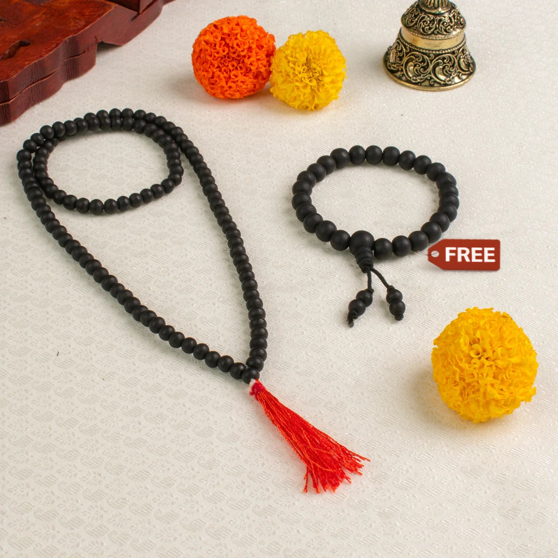 Karungali Malai (6mm, 108+1 Beads) – With Free Karungali Bracelet Gift