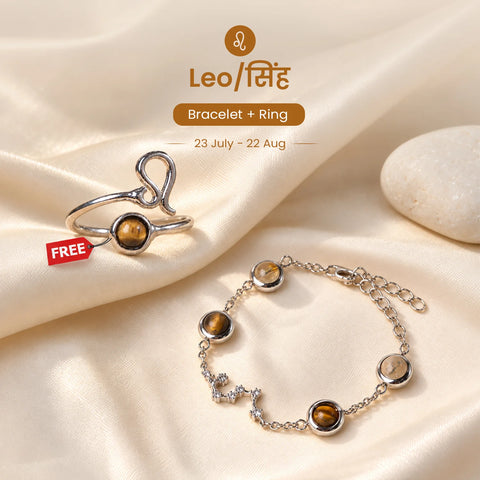 Leo Constellation Bracelet with Free Ring