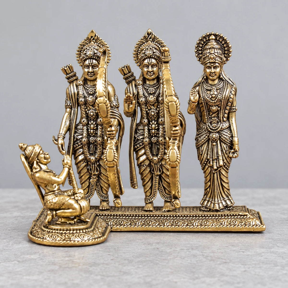 Brass Superfine Ram Darbar Idol With Intricate Carvings 3 Inch