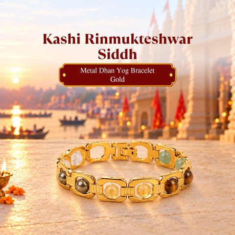 Rinmukteshwar Siddh Metal Dhan Yog Bracelet - Gold