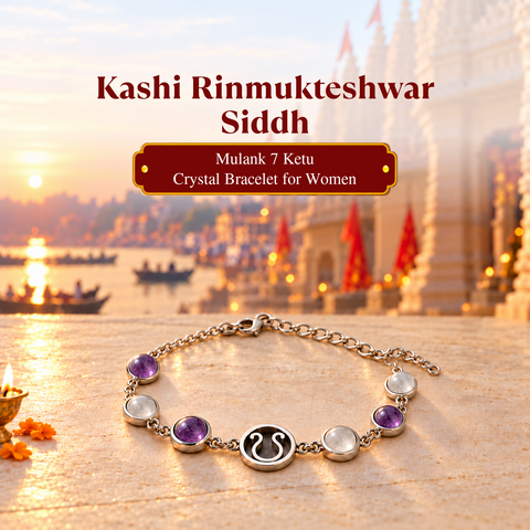 Rinmukteshwar Siddh Mulank 7 Ketu Bracelet with FREE Raw Selenite Plate