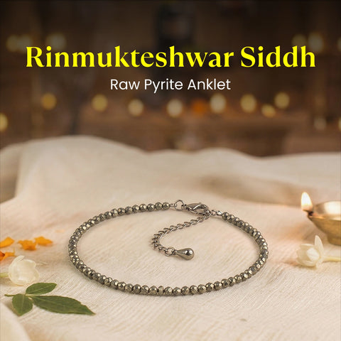 Rinmukteshwar Siddh Raw Pyrite Anklet