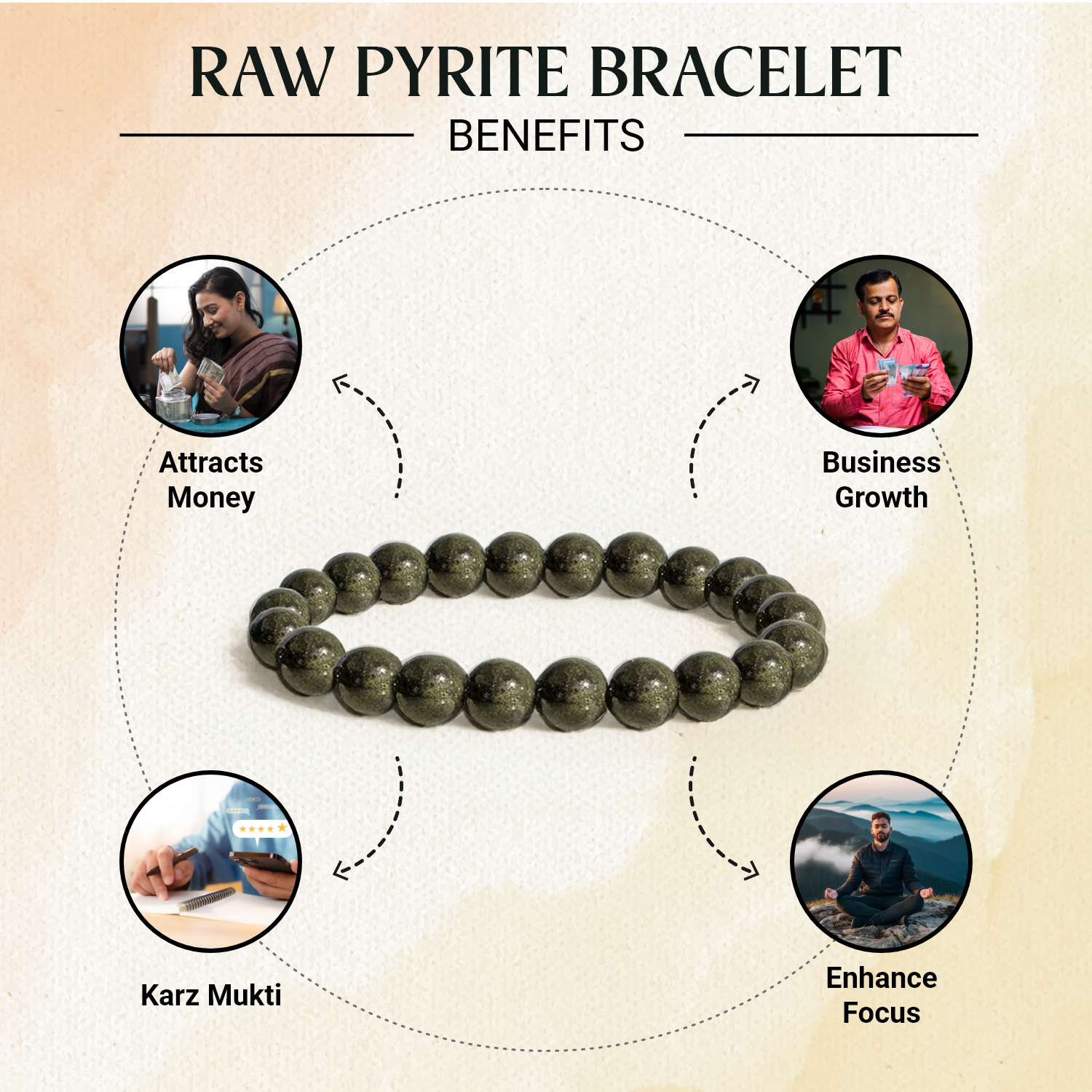 Raw Pyrite Bracelet