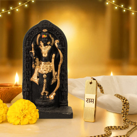 Shree Ramlala Murti - 10 cm with Ram Kavach